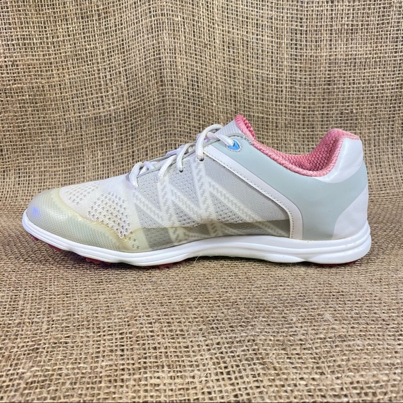 FootJoy Golf Shoes Sport  Spikeless Pink White  Size 9.5M - Picture 5 of 11